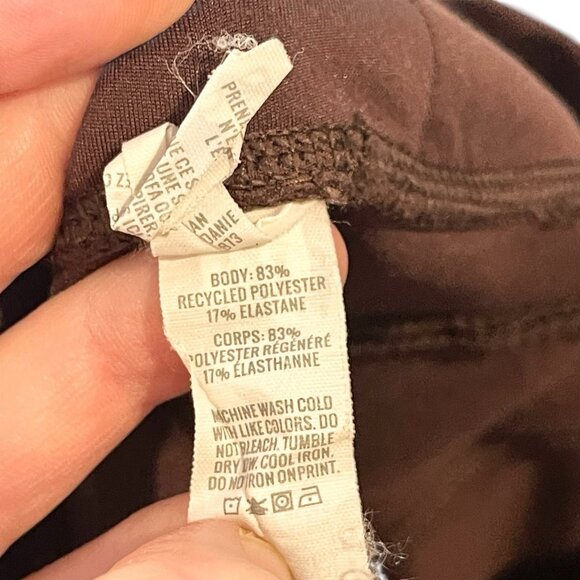 Aerie Offline Warmup Legging Hi-Rise Brown Zip Pockets Jogger Stretch Solid S - Picture 5 of 5